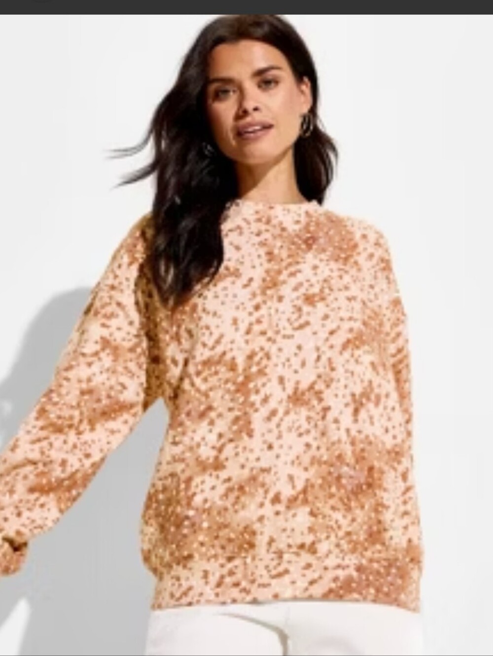 NWT 33 Degrees Doe Print Fleece Sweatshirt- Large